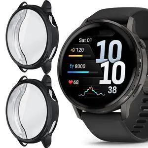 Compatible for Garmin Venu 4 45mm Case, Soft Slim TPU All Around Protective Shell Anti-Scratch Bumper Cover Case Compatible for Garmin Venu 4 41mm, 45 (Black+Black, for Venu 4 45mm) Compatible for Garmin Venu 4 45mm Case, Soft Slim TPU All Around Protective Shell Anti-Scratch Bumper Cover Case Compatible for Garmin Venu 4 41mm, 45 (Black+Black, for Venu 4 45mm)