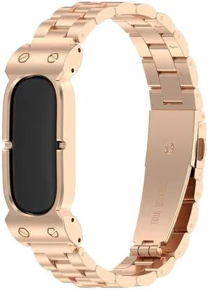 Compatible with Google Fitbit Air Metal Strap, Adjustable Premium Stainless Steel Bracelet Replacement Wristband for Fitbit Air Fitness Tracker Compatible with Google Fitbit Air Metal Strap, Adjustable Premium Stainless Steel Bracelet Replacement Wristband for Fitbit Air Fitness Tracker