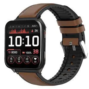 Compatible with Garmin Venu X1 Bands, Quick Release Leather Silicone Breathable Replacement Smartwatch Strap Wristband Compatible with Garmin Venu X1 Smartwatch Compatible with Garmin Venu X1 Bands, Quick Release Leather Silicone Breathable Replacement Smartwatch Strap Wristband Compatible with Garmin Venu X1 Smartwatch