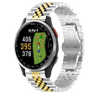 Compatible with Garmin Approach S44 Band, 20mm Quick Release Solid Stainless Steel Metal Band with Butterfly Folding Clasp Link Bracelet Compatible for Garmin Approach S50, S44, S42, S40 Smartwatch Compatible with Garmin Approach S44 Band, 20mm Quick Release Solid Stainless Steel Metal Band with Butterfly Folding Clasp Link Bracelet Compatible for Garmin Approach S50, S44, S42, S40 Smartwatch