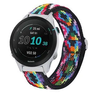 Compatible for Garmin Forerunner 255 Band, Stretch Elastics Nylon Adjustable Replacement Strap Accessories Compatible for Garmin 255 46mm / 255S 41mm Smartwatch Compatible for Garmin Forerunner 255 Band, Stretch Elastics Nylon Adjustable Replacement Strap Accessories Compatible for Garmin 255 46mm / 255S 41mm Smartwatch