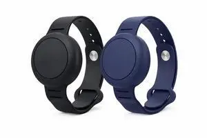 Silicone Bracelet Holder 2-Pack for GPS Trackers (Trackers NOT Included) Adjustable Water Resistant Wristband Compatible with 1-inch Round Trackers Slim Fit Snap Button Black & Navy Blue Silicone Bracelet Holder 2-Pack for GPS Trackers (Trackers NOT Included) Adjustable Water Resistant Wristband Compatible with 1-inch Round Trackers Slim Fit Snap Button Black & Navy Blue