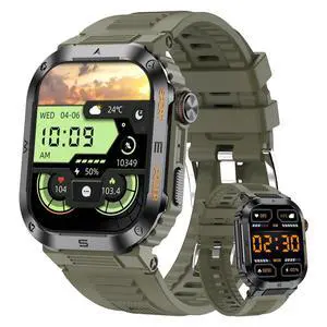 Mens Smart Watch 2.01" HD Display, Bluetooth Calling Smartwatch, Fitness Tracker with Heart Rate & Sleep Monitor, 400mAh Battery Up to 10 Days, IP68 Waterproof Sports Watch, Green Mens Smart Watch 2.01" HD Display, Bluetooth Calling Smartwatch, Fitness Tracker with Heart Rate & Sleep Monitor, 400mAh Battery Up to 10 Days, IP68 Waterproof Sports Watch, Green