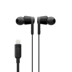 Wired Earbuds with Lightning Connector, Built-in Mic | In-ear headphones, tangle-free cable, inline remote, volume and track controls, water resistant, iPhone, iPad Wired Earbuds with Lightning Connector, Built-in Mic | In-ear headphones, tangle-free cable, inline remote, volume and track controls, water resistant, iPhone, iPad
