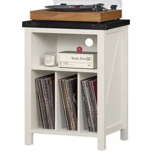 Record Player Stand with Vinyl Record Storage,White | Record Player Table Holds up to 160 Albums,Large Wood Turntable Stand Cabinet Dispaly Shelf for Living Room,Bedroom,Office Record Player Stand with Vinyl Record Storage,White | Record Player Table Holds up to 160 Albums,Large Wood Turntable Stand Cabinet Dispaly Shelf for Living Room,Bedroom,Office