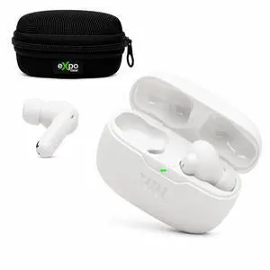 Vibe Beam 2 True Wireless Noise Cancelling Earbuds Pure Bass Sound, Smart Ambient, 4 Mics, 40H Battery, IP54 Water Resistant (White) with Expo Gear Weather-Resistant Hard-Shell Case Vibe Beam 2 True Wireless Noise Cancelling Earbuds Pure Bass Sound, Smart Ambient, 4 Mics, 40H Battery, IP54 Water Resistant (White) with Expo Gear Weather-Resistant Hard-Shell Case