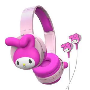 2-in-1 Wireless Bluetooth Headphones with Wired Earbuds Foldable Over-Ear Headset with Built-in Mic, AUX Cable, Adjustable Headband, and Onboard Controls My Melody 2-in-1 Wireless Bluetooth Headphones with Wired Earbuds Foldable Over-Ear Headset with Built-in Mic, AUX Cable, Adjustable Headband, and Onboard Controls My Melody