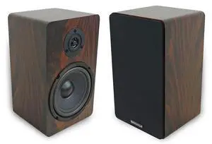 RockShelf 68C V2 Pair 6.5" Dark Wood Bookshelf Speaker, 8 Ohm | 400W Peak/100W RMS, Home Theater, Kevlar Woofers, Silk Dome Tweeters, 5-Way Binding Posts, Magnetic Grilles, Wall Mounts RockShelf 68C V2 Pair 6.5" Dark Wood Bookshelf Speaker, 8 Ohm | 400W Peak/100W RMS, Home Theater, Kevlar Woofers, Silk Dome Tweeters, 5-Way Binding Posts, Magnetic Grilles, Wall Mounts