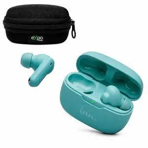 Vibe Beam 2 True Wireless Noise Cancelling Earbuds, Pure Bass Sound, Smart Ambient, 4 Mics, Up to 40H Playback, IP54 Dust/Water Resistant (Teal) with Expo Gear Weather-Resistant Hard-Shell Case Vibe Beam 2 True Wireless Noise Cancelling Earbuds, Pure Bass Sound, Smart Ambient, 4 Mics, Up to 40H Playback, IP54 Dust/Water Resistant (Teal) with Expo Gear Weather-Resistant Hard-Shell Case