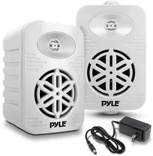 Usa Bluetooth Indoor Outdoor Speakers Pair - 500 Watt Dual Waterproof 5.25 2-Way Full Range Speaker System w/ 1/2 High Compliance Polymer Tweeter - Home, Boat,Deck, Patio, Poolside - PDWRBT56WT Usa Bluetooth Indoor Outdoor Speakers Pair - 500 Watt Dual Waterproof 5.25 2-Way Full Range Speaker System w/ 1/2 High Compliance Polymer Tweeter - Home, Boat,Deck, Patio, Poolside - PDWRBT56WT