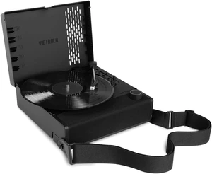 Revolution GO Portable Vinyl Record Player, Battery-Powered Bluetooth Turntable, 12 Hour Battery Life, 3 Speed Belt-Driven Record Player, RCA Output, 3.5mm Headphone Jack (Black) Revolution GO Portable Vinyl Record Player, Battery-Powered Bluetooth Turntable, 12 Hour Battery Life, 3 Speed Belt-Driven Record Player, RCA Output, 3.5mm Headphone Jack (Black)