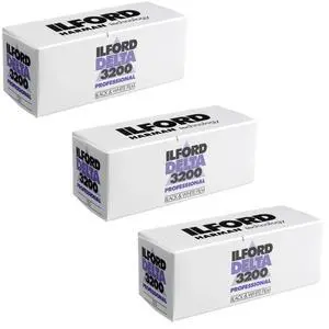 3 X Delta 3200 Professional, Black and White Print Film, 120 (6 cm), ISO 3200 (1921535) 3 X Delta 3200 Professional, Black and White Print Film, 120 (6 cm), ISO 3200 (1921535)