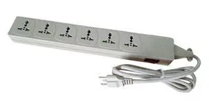 WES4-D105 Universal Power Strip 6-Outlet Surge Protector, 110V - 220V/250V WES4-D105 Universal Power Strip 6-Outlet Surge Protector, 110V - 220V/250V