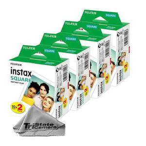 Instax Square Instant Film (80 Sheets) + TSC Microfiber Cleaning Cloth for SQ1, SQ6, SQ10, SQ20 & Square Link Printers Instax Square Instant Film (80 Sheets) + TSC Microfiber Cleaning Cloth for SQ1, SQ6, SQ10, SQ20 & Square Link Printers