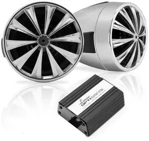 Motorcycle Waterproof Speaker Amplifier System Set of 3 Inch 700W Weatherproof Speakers, AUX in - Handlebar Mount Mini Stereo - for ATV,Motorbike OPTIMC90 Black, 16.00in. x 10.00in. x 5.00in Motorcycle Waterproof Speaker Amplifier System Set of 3 Inch 700W Weatherproof Speakers, AUX in - Handlebar Mount Mini Stereo - for ATV,Motorbike OPTIMC90 Black, 16.00in. x 10.00in. x 5.00in