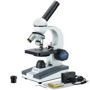 M150A Compound Monocular Microscope, WF10x and WF16x Eyepieces | 40X-640X Magnification Range Compound Biological Microscope Built-In LED Illumination Brightfield Imaging Built-In M150A Compound Monocular Microscope, WF10x and WF16x Eyepieces | 40X-640X Magnification Range Compound Biological Microscope Built-In LED Illumination Brightfield Imaging Built-In