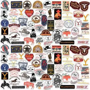 Yellowstone 100 Vinyl Stickers Waterproof Die-Cut Decals Laptop Scrapbook Yellowstone 100 Vinyl Stickers Waterproof Die-Cut Decals Laptop Scrapbook