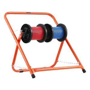 Cable Caddy, Heavy Duty Steel Frame, Spool Holder for Electrical Wires, Portable Wire Dispenser for Up to 20 in Diameter Spools, 100 lbs Capacity for Cable Reels, Electrical Industrial Cable Caddy, Heavy Duty Steel Frame, Spool Holder for Electrical Wires, Portable Wire Dispenser for Up to 20 in Diameter Spools, 100 lbs Capacity for Cable Reels, Electrical Industrial