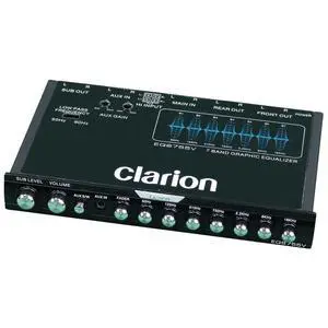 EQS755V 7-Band Car Audio 1/2-DIN Size Car Graphic Equalizer/Crossover with Front 3.5mm Auxiliary Input, Rear RCA Auxiliary Input and High Level Speaker Inputs EQS755V 7-Band Car Audio 1/2-DIN Size Car Graphic Equalizer/Crossover with Front 3.5mm Auxiliary Input, Rear RCA Auxiliary Input and High Level Speaker Inputs