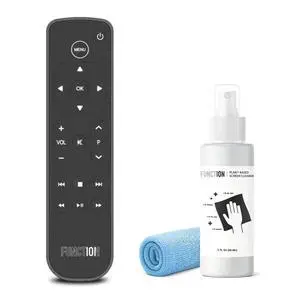Bluetooth Replacement Button Remote for Apple TV + Electronics Screen Cleaner and 12" x 12" Cloth | BLE and Infrared Connectivity | 2 AAA Batteries Included Bluetooth Replacement Button Remote for Apple TV + Electronics Screen Cleaner and 12" x 12" Cloth | BLE and Infrared Connectivity | 2 AAA Batteries Included
