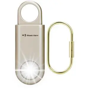 135dB Rechargeable Personal Safety Alarm Strobe Light Flashlight Keychain Siren for Women, Girls, College, School Students Emergency SOS Alerts Loud Sound Hiking Alarm Torchlight Bear Deterrent. Gold 135dB Rechargeable Personal Safety Alarm Strobe Light Flashlight Keychain Siren for Women, Girls, College, School Students Emergency SOS Alerts Loud Sound Hiking Alarm Torchlight Bear Deterrent. Gold
