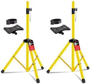 Speaker Stands Pair Adjustable 54 Inch Tripod Set Heavy Duty 132 lbs Capacity 35mm Pole Mount Metal Build DJ PA Stand for On Stage Studio Home Audio Use Yellow Speaker Stands Pair Adjustable 54 Inch Tripod Set Heavy Duty 132 lbs Capacity 35mm Pole Mount Metal Build DJ PA Stand for On Stage Studio Home Audio Use Yellow
