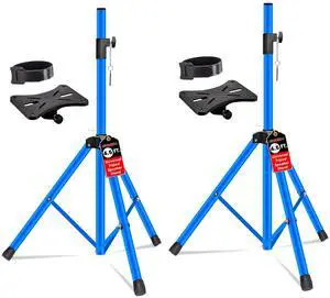 Speaker Stands Pair Adjustable 54 Inch Tripod Set Heavy Duty 132 lbs Capacity 35mm Pole Mount Metal Build DJ PA Stand for On Stage Studio Home Audio Uses Sky Blue Speaker Stands Pair Adjustable 54 Inch Tripod Set Heavy Duty 132 lbs Capacity 35mm Pole Mount Metal Build DJ PA Stand for On Stage Studio Home Audio Uses Sky Blue