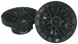 RM-PREMIUM-65 Black 6.5" 4-Ohm, Marine Boat Speakers Pair | 600W Peak, 150W RMS, 35Hz-20kHz, 93dB Sensitivity, True Coaxial Design, Weather-Resistant Grilles, Mounting Screws RM-PREMIUM-65 Black 6.5" 4-Ohm, Marine Boat Speakers Pair | 600W Peak, 150W RMS, 35Hz-20kHz, 93dB Sensitivity, True Coaxial Design, Weather-Resistant Grilles, Mounting Screws