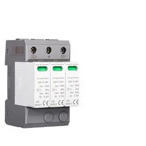 DC SPD House Surge Protective Device 2P 3P 600V 1000V 1500V Type PV 20-40KA Protector Arrester Low-Voltage Protection EKU5(3P 1500V DC) DC SPD House Surge Protective Device 2P 3P 600V 1000V 1500V Type PV 20-40KA Protector Arrester Low-Voltage Protection EKU5(3P 1500V DC)