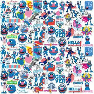 Sesame Street Grover 100 Vinyl Stickers Waterproof Die-Cut Decals Laptop Sesame Street Grover 100 Vinyl Stickers Waterproof Die-Cut Decals Laptop