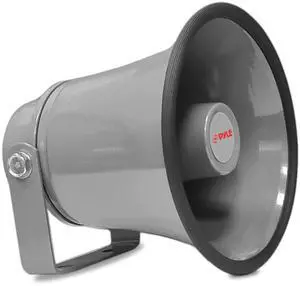 Indoor / Outdoor PA Horn Speaker - 8.1 Portable PA Speaker with 8 Ohms Impedance and 50 Watts Peak Power - Mounting Bracket and Hardware Included Indoor / Outdoor PA Horn Speaker - 8.1 Portable PA Speaker with 8 Ohms Impedance and 50 Watts Peak Power - Mounting Bracket and Hardware Included