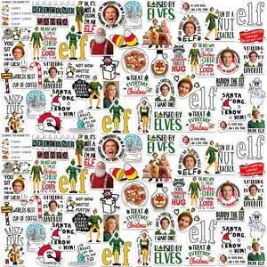 Buddy the Elf Movie Doodle 100 Vinyl Stickers Waterproof Die-Cut Decals Car Buddy the Elf Movie Doodle 100 Vinyl Stickers Waterproof Die-Cut Decals Car