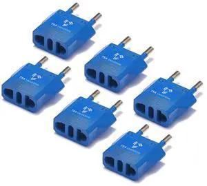 United States to Armenia Travel Power Adapter to Connect North American Electrical Plugs to Armenian Outlets for Cell Phones, Tablets, eReaders, and More (6-Pack, Blue) United States to Armenia Travel Power Adapter to Connect North American Electrical Plugs to Armenian Outlets for Cell Phones, Tablets, eReaders, and More (6-Pack, Blue)
