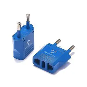 United States to Bulgaria Travel Power Adapter to Connect North American Electrical Plugs to Bulgarian Outlets for Cell Phones, Tablets, eReaders, and More (2-Pack, Blue) United States to Bulgaria Travel Power Adapter to Connect North American Electrical Plugs to Bulgarian Outlets for Cell Phones, Tablets, eReaders, and More (2-Pack, Blue)