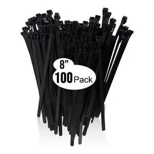 ESC Group -100PCS Releasable Cable Ties Heavy-Duty, Adjustable & Reusable Zip Ties for Home, Office, or Outdoor Use 8 Inch Premium Nylon Cable Ties-Black ESC Group -100PCS Releasable Cable Ties Heavy-Duty, Adjustable & Reusable Zip Ties for Home, Office, or Outdoor Use 8 Inch Premium Nylon Cable Ties-Black