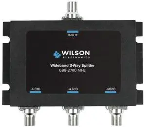 850035 Wideband 3-Way Splitter with F-Female Connector, Black 850035 Wideband 3-Way Splitter with F-Female Connector, Black
