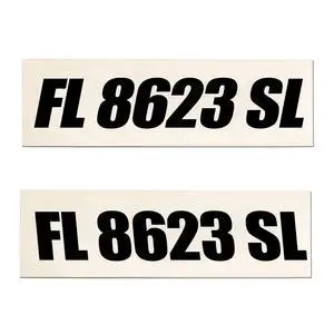 Boat Registration Hull Numbers Vinyl Decal Sticker Set | Racing Tracker Style 772 Boat Registration Hull Numbers Vinyl Decal Sticker Set | Racing Tracker Style 772