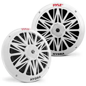 Marine Speakers, Waterproof, Weather Resistant, 8 Inch Dual, 10 Inch Outer Frame, 300 Watt Power, Poly Carbon Cone, Cloth Surround, Includes Mounting Hardware and Wires, White, PLMR82 Marine Speakers, Waterproof, Weather Resistant, 8 Inch Dual, 10 Inch Outer Frame, 300 Watt Power, Poly Carbon Cone, Cloth Surround, Includes Mounting Hardware and Wires, White, PLMR82