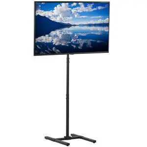 TV Floor Stand for 13 to 50 inch Screens up to 44 lbs, LCD LED OLED 4K Smart Flat, Curved Monitor Panels, Max VESA 200x200, Extra Tall Pole for Treadmills and Ellipticals, Black, STAND-TV17 TV Floor Stand for 13 to 50 inch Screens up to 44 lbs, LCD LED OLED 4K Smart Flat, Curved Monitor Panels, Max VESA 200x200, Extra Tall Pole for Treadmills and Ellipticals, Black, STAND-TV17