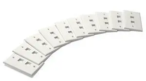 trueCABLE 2 Port Single Gang Keystone Wall Plate, UL Listed, Low Profile Design, Universally Compatible with Modular Ethernet, A/V, Coaxial, and Optical Fiber Keystones, 10 Pack, Matte White trueCABLE 2 Port Single Gang Keystone Wall Plate, UL Listed, Low Profile Design, Universally Compatible with Modular Ethernet, A/V, Coaxial, and Optical Fiber Keystones, 10 Pack, Matte White