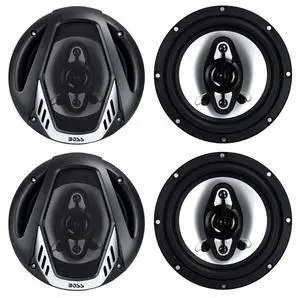 6.5" Full Range Car Audio Coaxial Speaker, 2 Pairs | 400 Watt 4 Way 4 Ohm Car Stereo Audio Accessory Set with Mylar Dome Tweeters 6.5" Full Range Car Audio Coaxial Speaker, 2 Pairs | 400 Watt 4 Way 4 Ohm Car Stereo Audio Accessory Set with Mylar Dome Tweeters