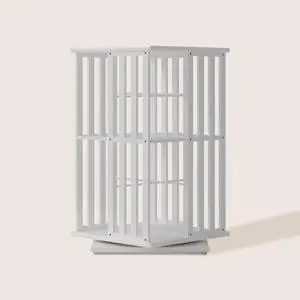 360° Rotating Bamboo CD/DVD Shelf - 6-Tier Space-Saving Media Storage Cabinet for Movies, Organizer with Super Compact Design (White, 2 Tier) 360° Rotating Bamboo CD/DVD Shelf - 6-Tier Space-Saving Media Storage Cabinet for Movies, Organizer with Super Compact Design (White, 2 Tier)