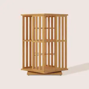 360° Rotating Bamboo CD/DVD Shelf - 6-Tier Space-Saving Media Storage Cabinet for Movies, Organizer with Super Compact Design (Nature, 2 Tier) 360° Rotating Bamboo CD/DVD Shelf - 6-Tier Space-Saving Media Storage Cabinet for Movies, Organizer with Super Compact Design (Nature, 2 Tier)
