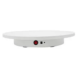 Rotating Display Stand with Re-Mote Control 16.5''/220lb Photography Turntable Motorized Turntable for 360 Degree Image, Video, Model, Cake (White) Rotating Display Stand with Re-Mote Control 16.5''/220lb Photography Turntable Motorized Turntable for 360 Degree Image, Video, Model, Cake (White)