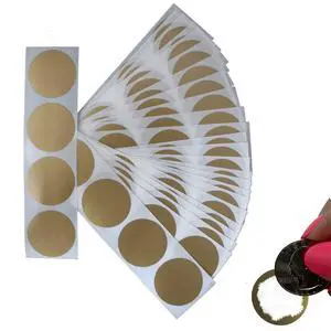 1.25 in Gold Round Scratch-Off Stickers, 100 Pack | Ideal for gender reveals, business campaigns, teacher rewards, wedding favors, baby cards, or invitations for events 1.25 in Gold Round Scratch-Off Stickers, 100 Pack | Ideal for gender reveals, business campaigns, teacher rewards, wedding favors, baby cards, or invitations for events