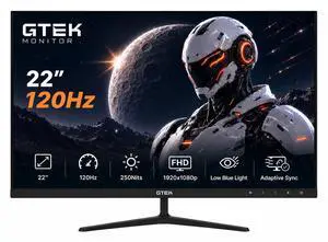 22 Inch Gaming Monitor, FHD 1080P 120Hz VA Panel, 1ms MPRT, FreeSync/G-Sync Compatible, HDMI VGA Audio-in, Eye Care, Ultra-Slim Flat Screen for Gaming & Office 22 Inch Gaming Monitor, FHD 1080P 120Hz VA Panel, 1ms MPRT, FreeSync/G-Sync Compatible, HDMI VGA Audio-in, Eye Care, Ultra-Slim Flat Screen for Gaming & Office