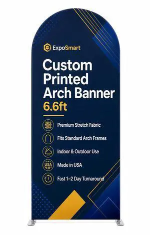 Custom Arch Cover Backdrop Stretch Polyester Full Color Custom Banner Print for Metal and Wooden Frames (6.6ft) Custom Arch Cover Backdrop Stretch Polyester Full Color Custom Banner Print for Metal and Wooden Frames (6.6ft)