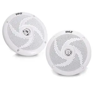 Marine Speakers - 6.5 Inch 2 Way Waterproof and Weather Resistant Outdoor Audio Stereo Sound System with 240 Watt Power and Low Profile Slim Style - 1 Pair (White) Marine Speakers - 6.5 Inch 2 Way Waterproof and Weather Resistant Outdoor Audio Stereo Sound System with 240 Watt Power and Low Profile Slim Style - 1 Pair (White)