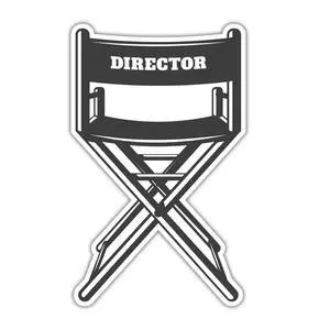 Director Chair Sticker - Filmmaker Stickers, Film Actor, Cinema, Movie (12" x 8") Director Chair Sticker - Filmmaker Stickers, Film Actor, Cinema, Movie (12" x 8")