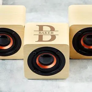 Engraved Bamboo Mini Bluetooth Speaker for Groomsmen and Best Man Small Portable Bluetooth Speaker Engraved Bamboo Mini Bluetooth Speaker for Groomsmen and Best Man Small Portable Bluetooth Speaker